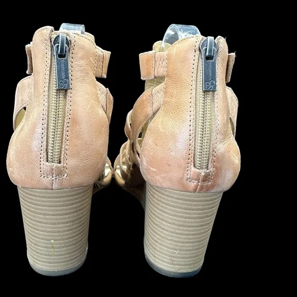 Jessica Simpson Strappy Gladiators Wedge Sandals Brown Size 9.5 - Picture 5 of 14